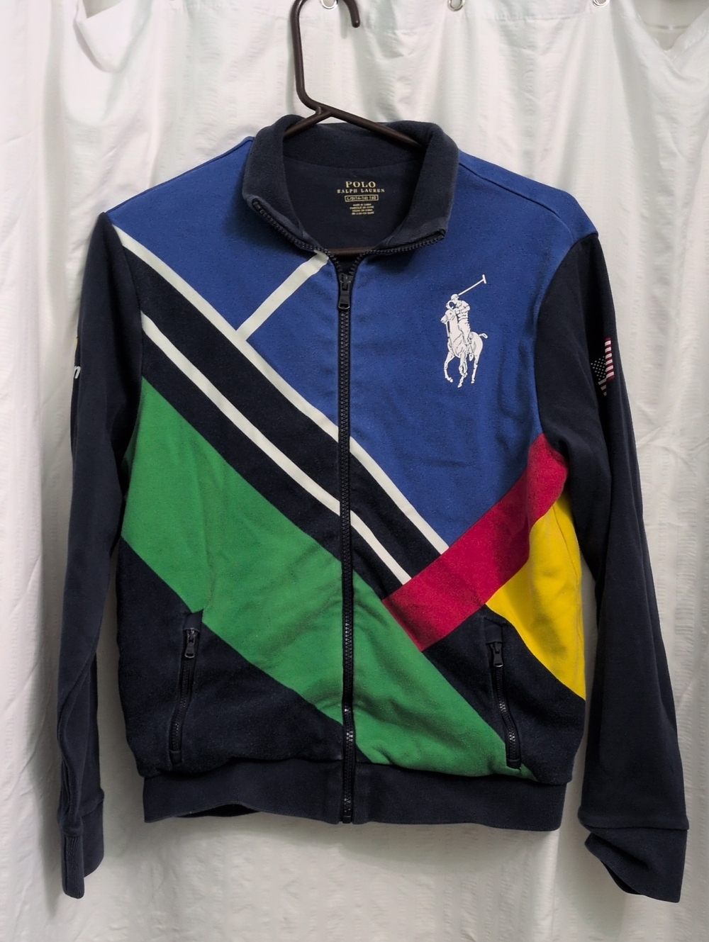Polo Ralph Lauren Colorblock Zip-Up Jacket - Blue/Green/Red/Yellow